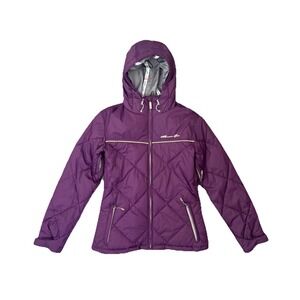 Millennium Three M3‎ Women Purple Quilted Hooded Ski Jacket Dry Climate Size S